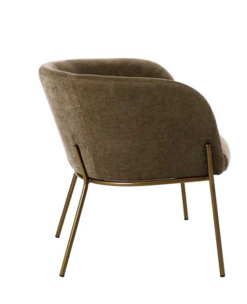 Pomax POLKA Relax Chair – Velvet Bronze – Nieuw in doos, Huis en Inrichting, Fauteuils, Ophalen, Perfect voor modern, boho, Scandinavisch of hotel chic interieur