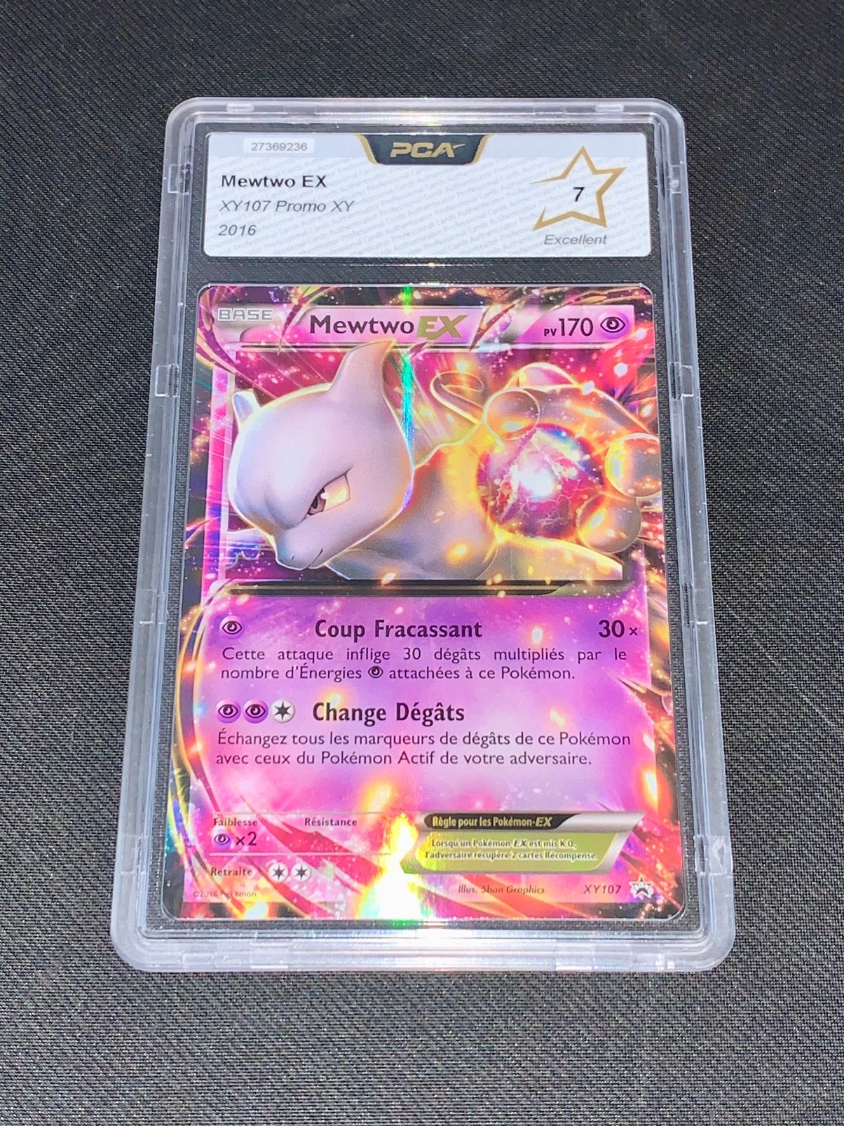 Pokémon Mewtwo EX XY107 Promo XY 2016 PCA 7 Excellent Card, Ophalen of Verzenden, Zo goed als nieuw