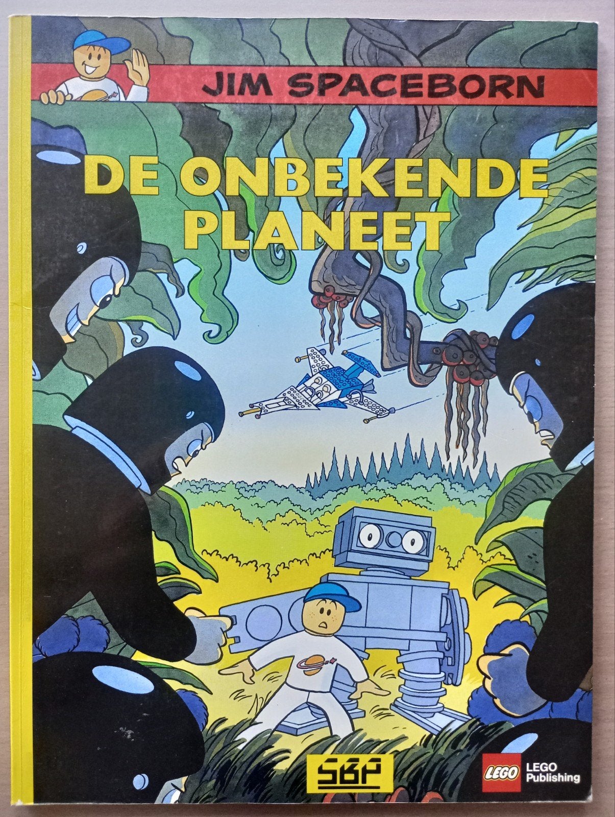 Lego - Jim spaceborn - de onbekende planeet - 1986, Eén stripboek, Ophalen of Verzenden, Zo goed als nieuw, Lego