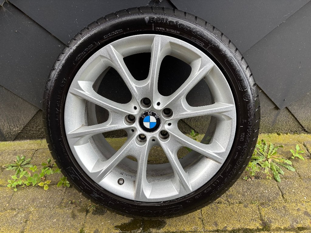 BMW 3 of 4 serie banden en velgen set 18" V-spaak 398, Ophalen, 18 inch, Gebruikt, 255 mm