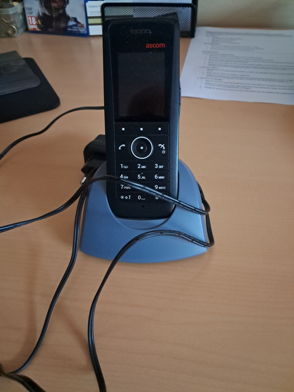 Draadloze telefoon ascom, Ophalen