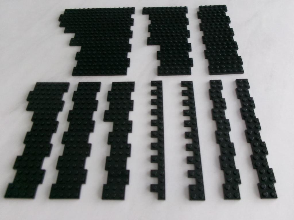 Assiettes Lego 2x noires, Enlèvement ou Envoi, Lego, Utilisé, Briques en vrac