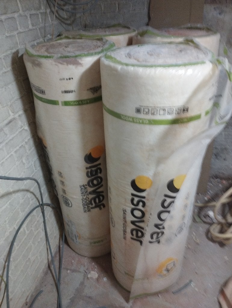 4 rouleaux de laine de verre ISOVER Isoconfort 35 – 200 mm, Neuf, Laine de verre, 10 à 15 m², Enlèvement