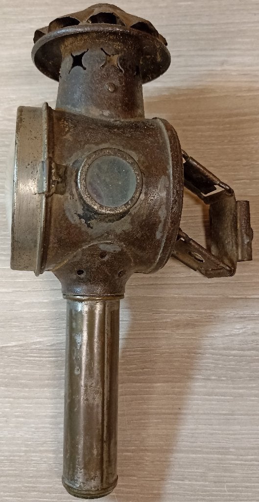 Lanterne de vélo à bougie Allemande RIEMANN TBE ww1, Envoi, Armée de terre, Autres types