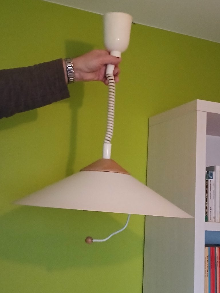 lampe suspendue, Maison & Meubles, Enlèvement, Utilisé, Bois, 50 à 75 cm
