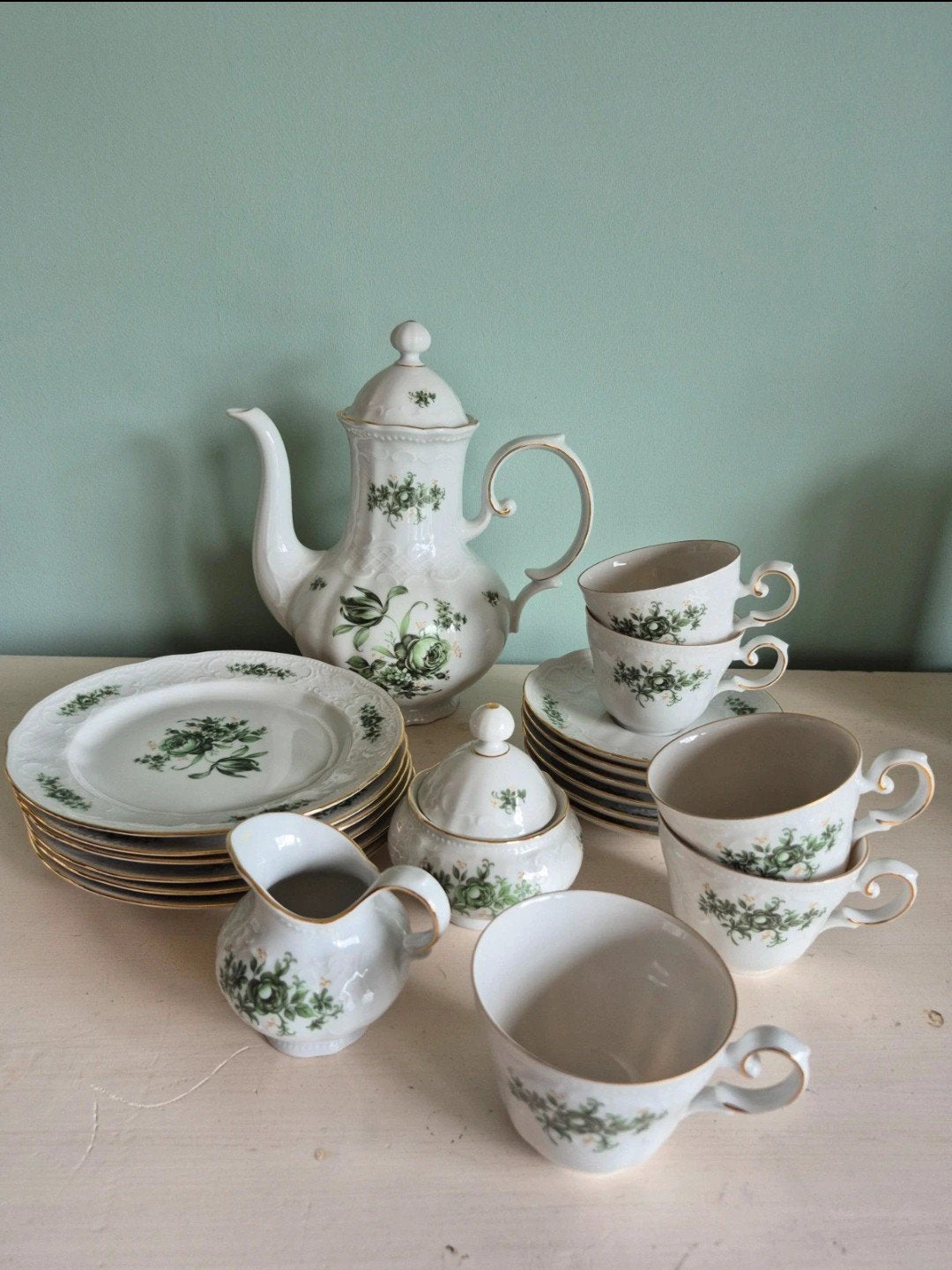 Service café 6 pers Seltmann Weiden Germany, Antiek en Kunst, Antiek | Servies compleet