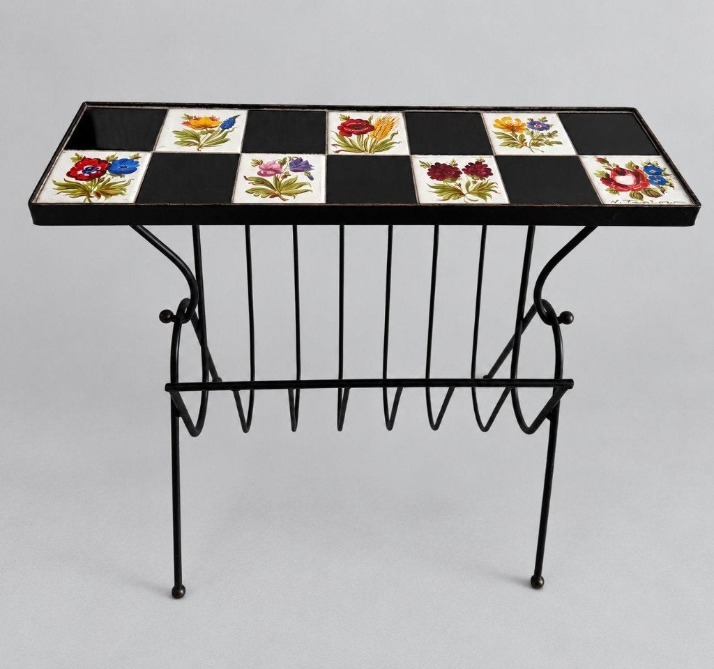 N. Teplow design tafel / tijdschriftenrek, Antiek en Kunst, Ophalen