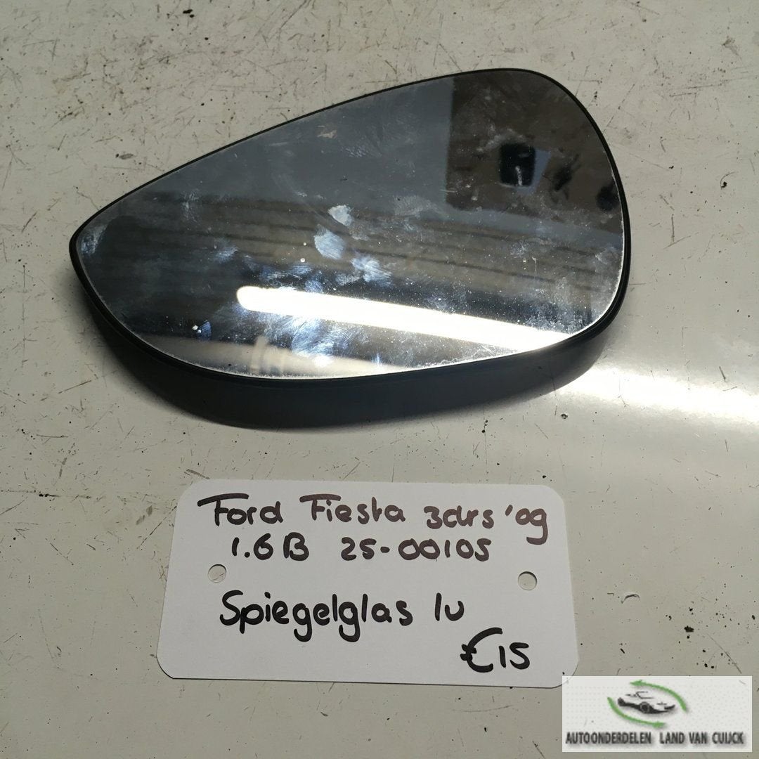 Ford Fiesta 3 drs 1.6 B 2009 2500105 Spiegelglas Linksvoor, Gebruikt, -, -, Ophalen of Verzenden