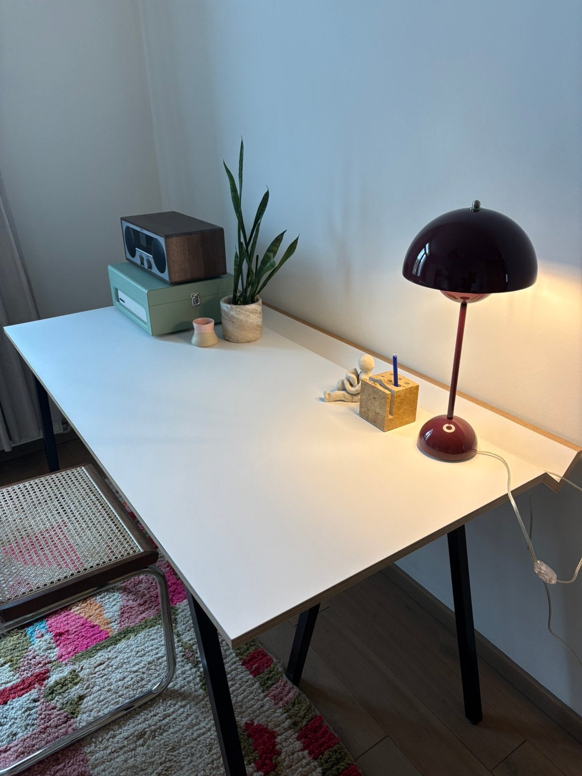 Bureau op Hay Loop Stand Frame, Huis en Inrichting, Ophalen, Zwart, 150 cm, 50 cm