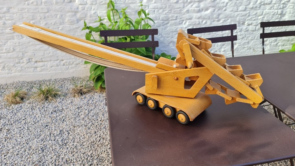 Houten kraanwagen, Ophalen, Gebruikt, Rij- of Hobbelspeelgoed