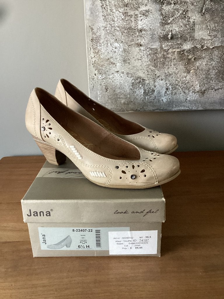 Schoenen beige Jana 39,5, Jana, Schoenen met lage hakken, Beige, Ophalen of Verzenden