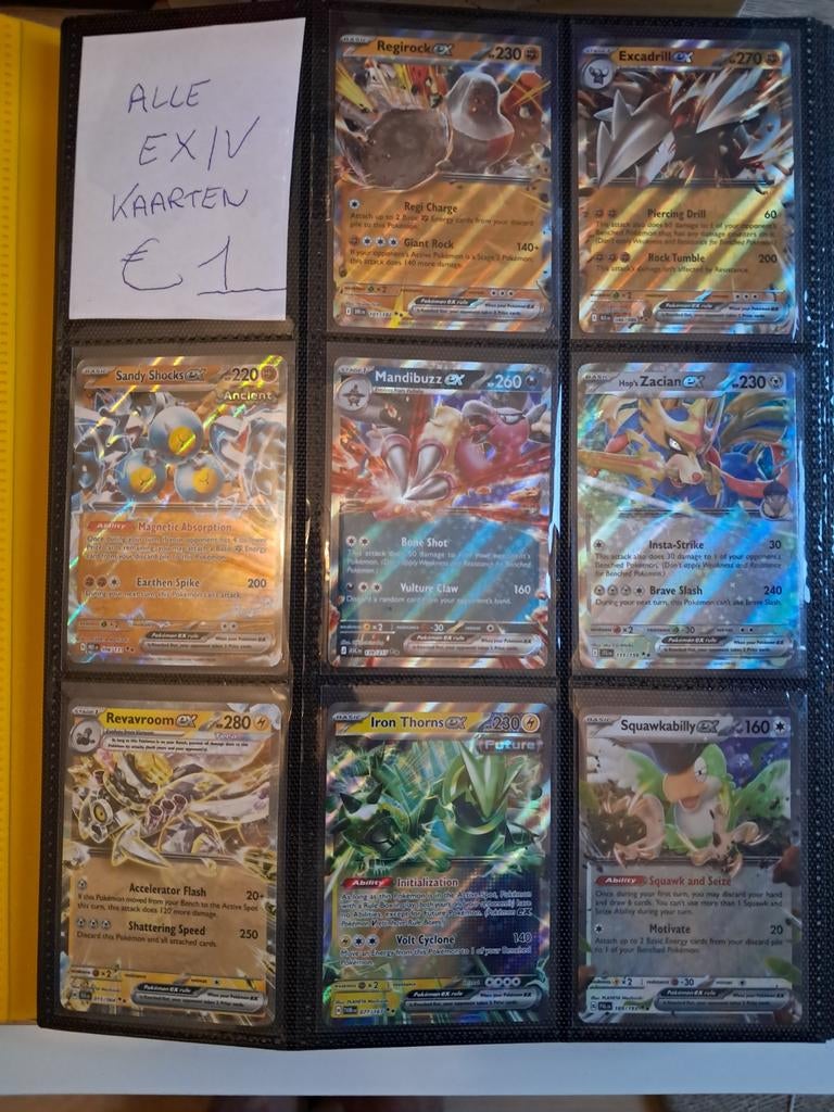 Pokemon binder sale EX/mega kaarten voor €1/stuk DEEL 1, Ophalen of Verzenden