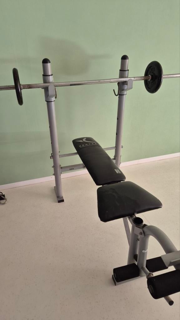 Benchpress bank met preacher curl extensie, Sport en Fitness, Fitnessmaterialen, Ophalen