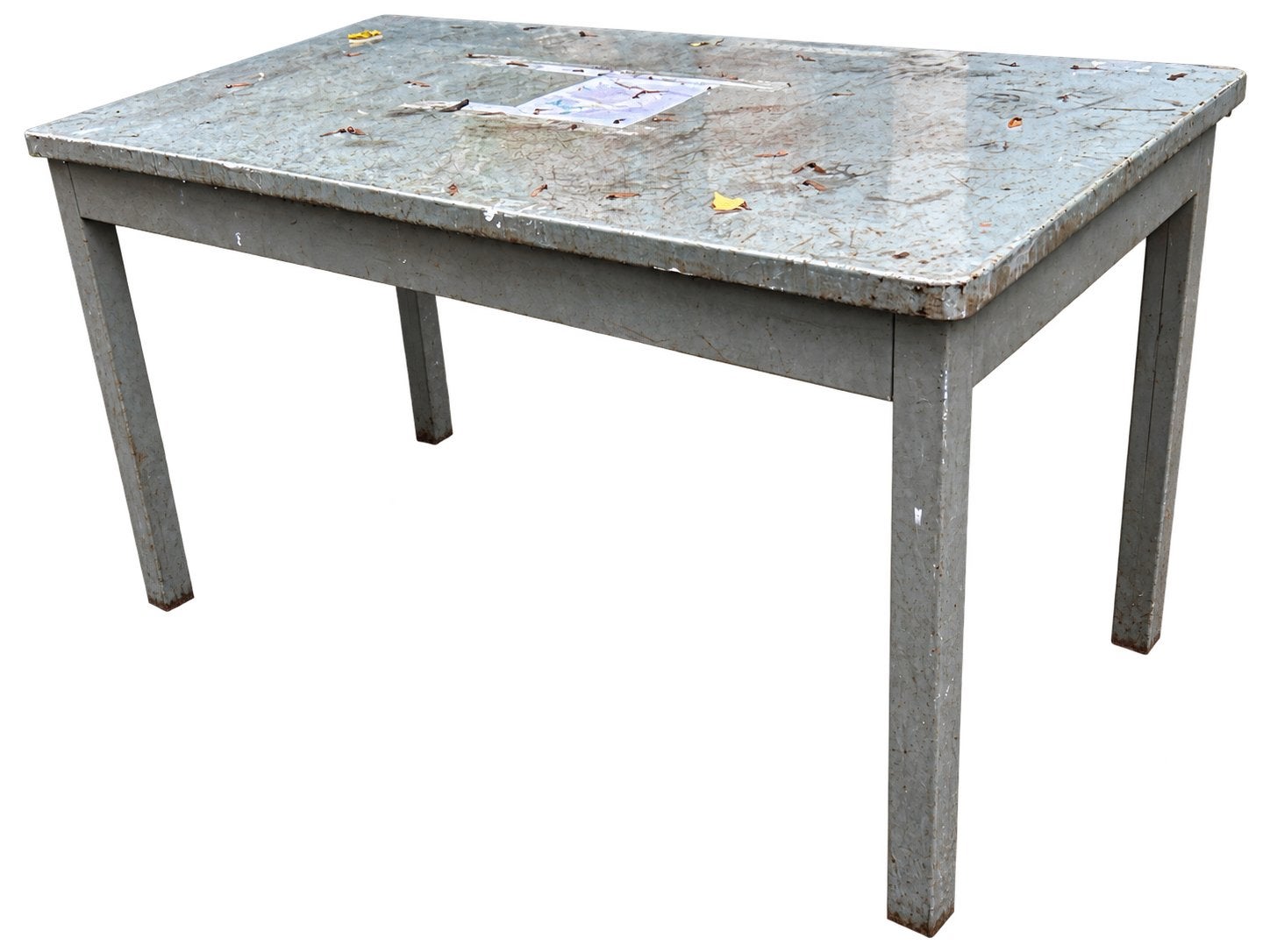 Table verte en metal, Jardin & Terrasse, Enlèvement, Utilisé, Rectangulaire, Métal
