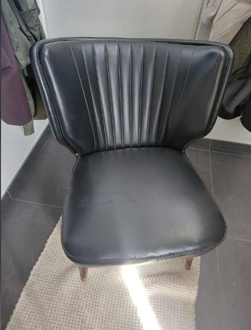 zwarte fauteuil 35 euro, Huis en Inrichting, Ophalen, Gebruikt