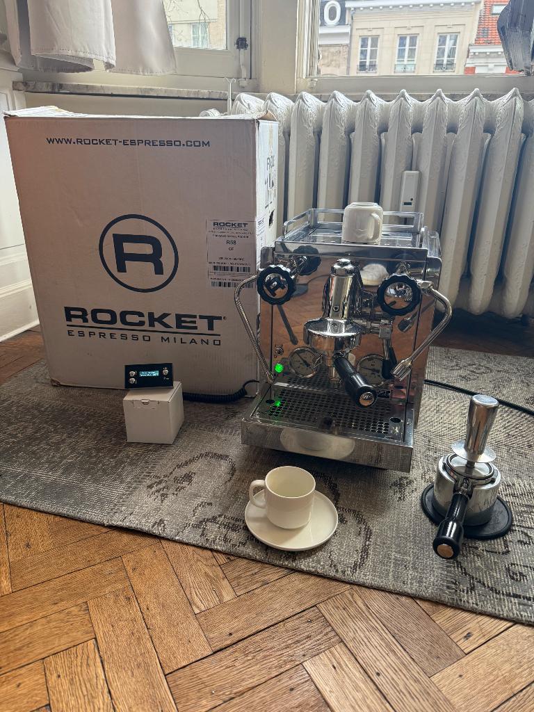 Rocket Espresso R58 V1 Dual Boiler E61 Rotary Pump PID + box, Café moulu, Machine à espresso, Réservoir d'eau amovible, Enlèvement