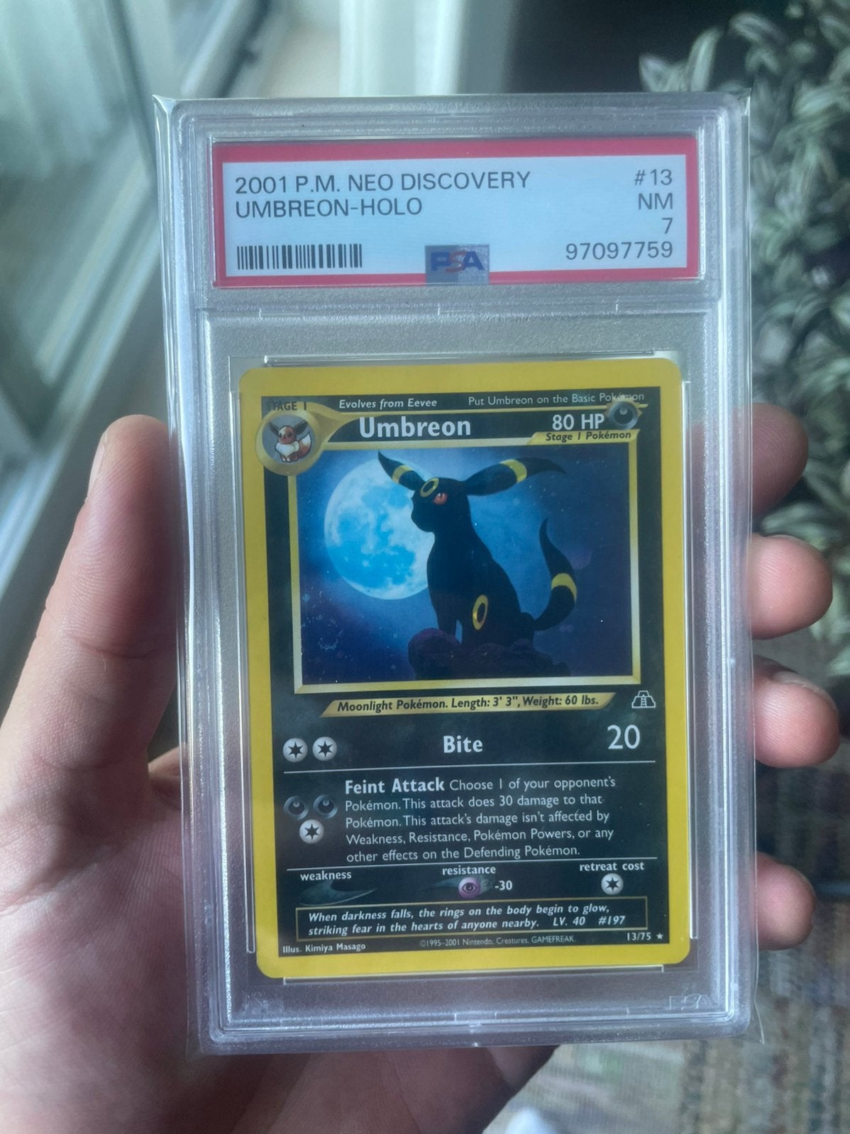 Umbreon Neo Destiny PSA 7, Ophalen of Verzenden, Zo goed als nieuw
