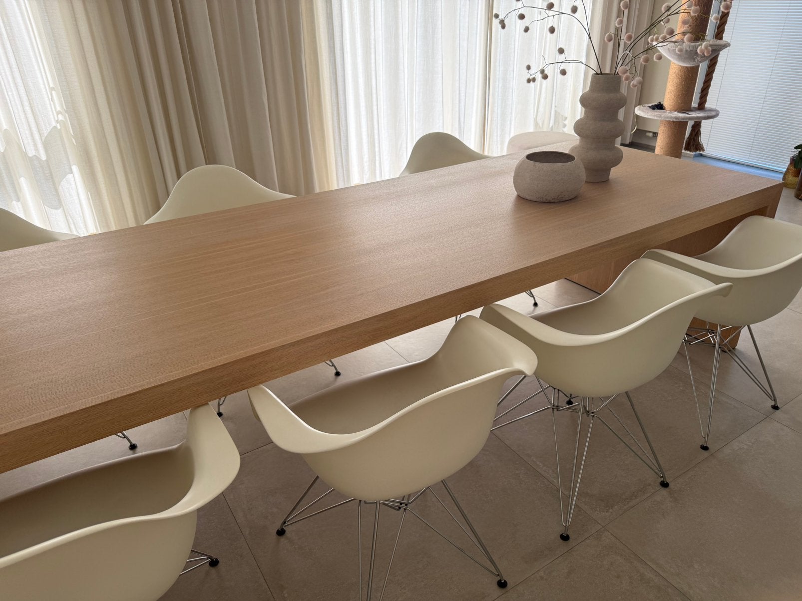 7 Eames DAR PP eetkamerstoelen – Wit – Goede staat, Ophalen, Zo goed als nieuw, Wit, Metaal