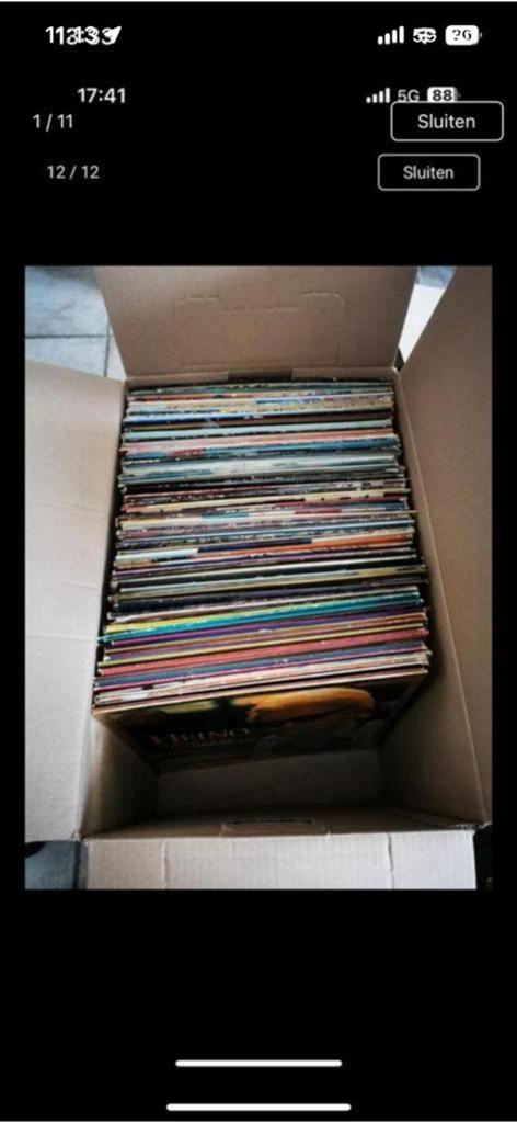 Ongeveer 1500 lp’s( in dozen van +/-120 stuks), Cd's en Dvd's, Ophalen, Gebruikt