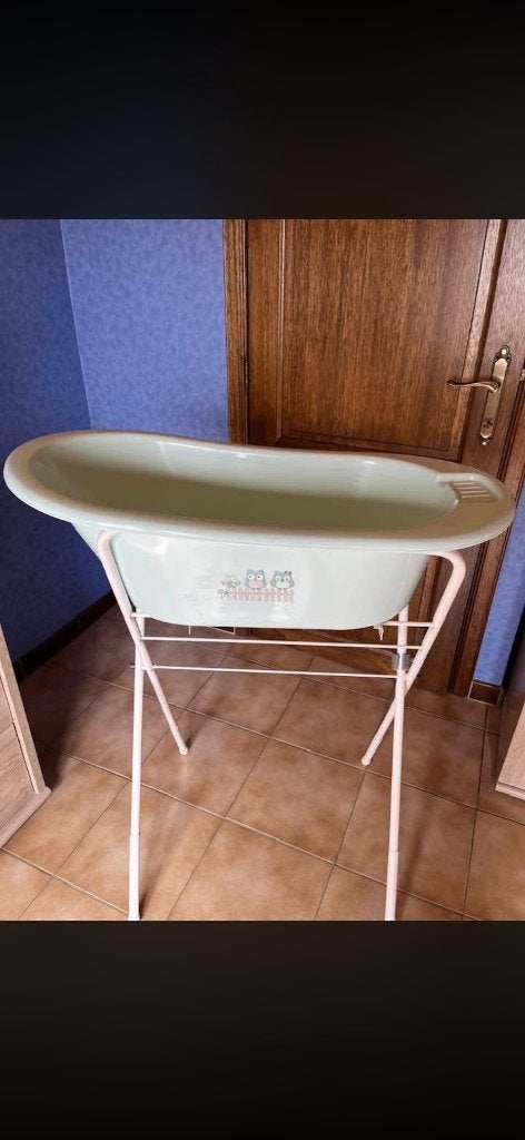Babybadje met staander, Enlèvement, Comme neuf, Baignoire, Bébé-jou