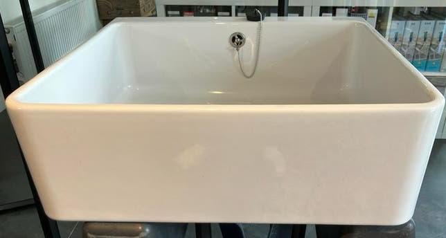 VILLEROY&BOSH Évier en céramique blanche 60x50cm, Comme neuf, 50 à 100 cm, Blanc, 50 à 75 cm