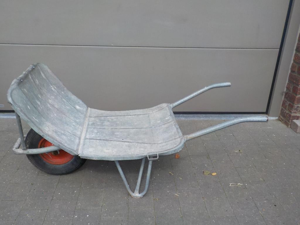 Gegalvaniseerde platte kruiwagen, Ophalen, Eenwielig