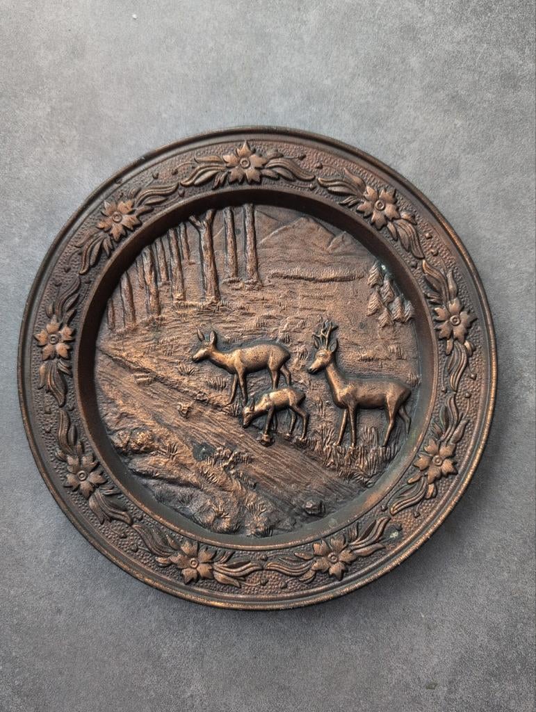 Wand sierbord brons, Ophalen of Verzenden, Brons
