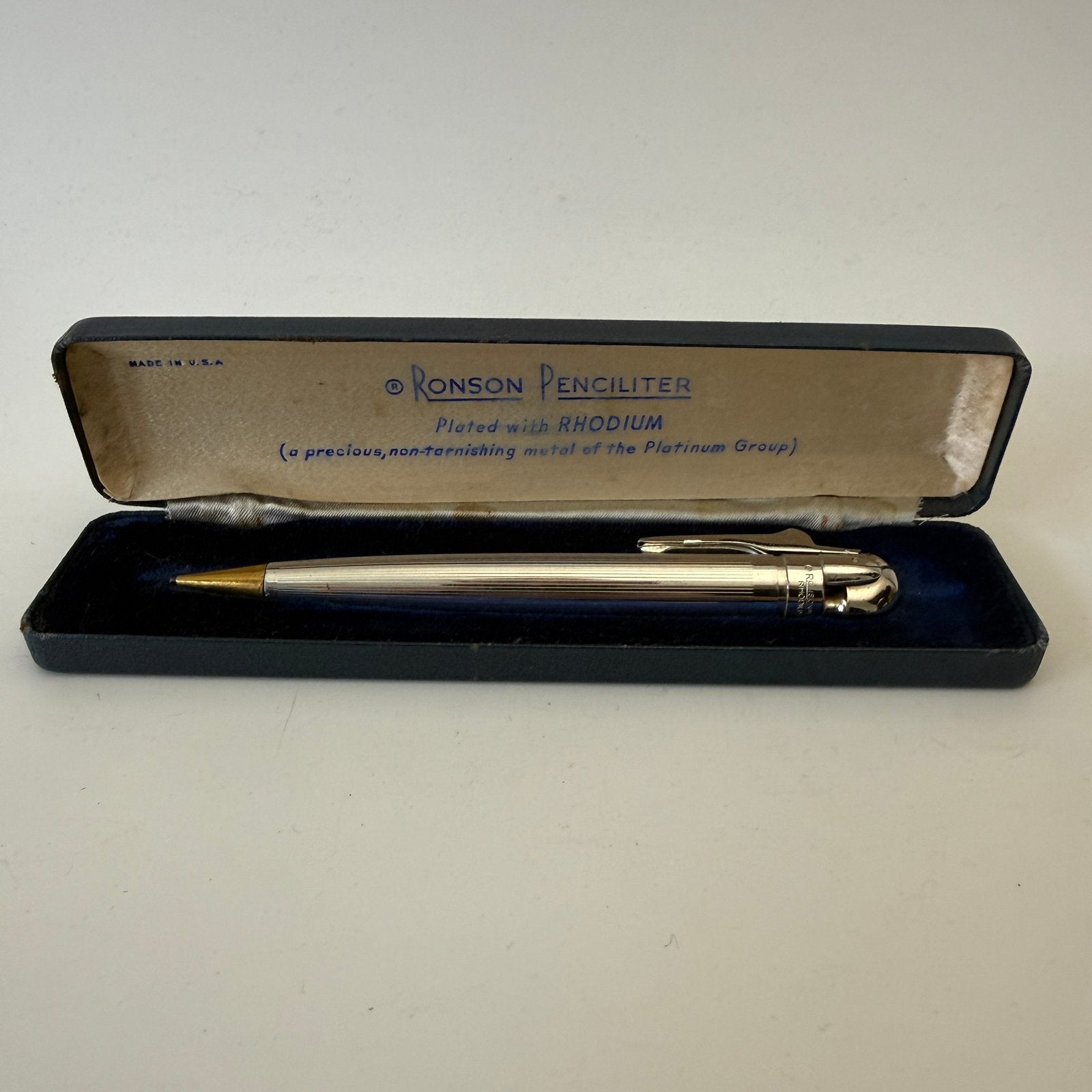 Ronson Penciliter gerhodineerde aansteker, Verzamelen, Ophalen of Verzenden, Zo goed als nieuw, Aansteker