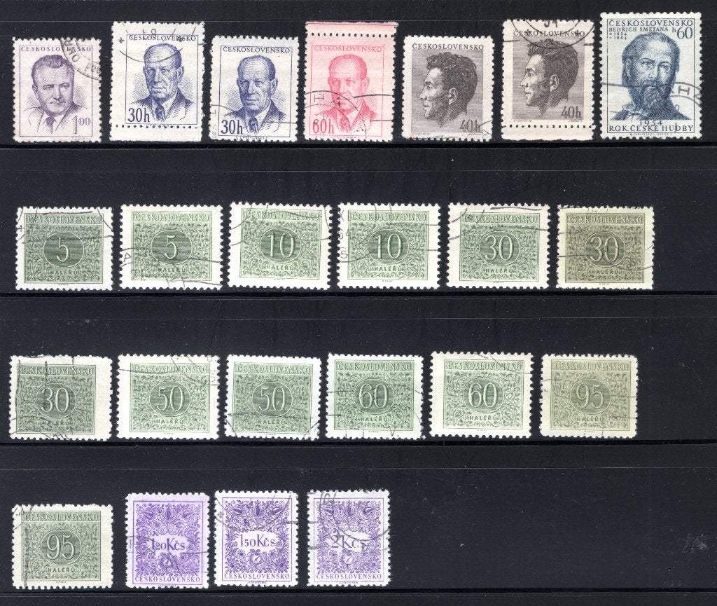 TCHÉCOSLOVAQUIE Année 1953-1954 timbrée, Envoi, Autres pays, Affranchi