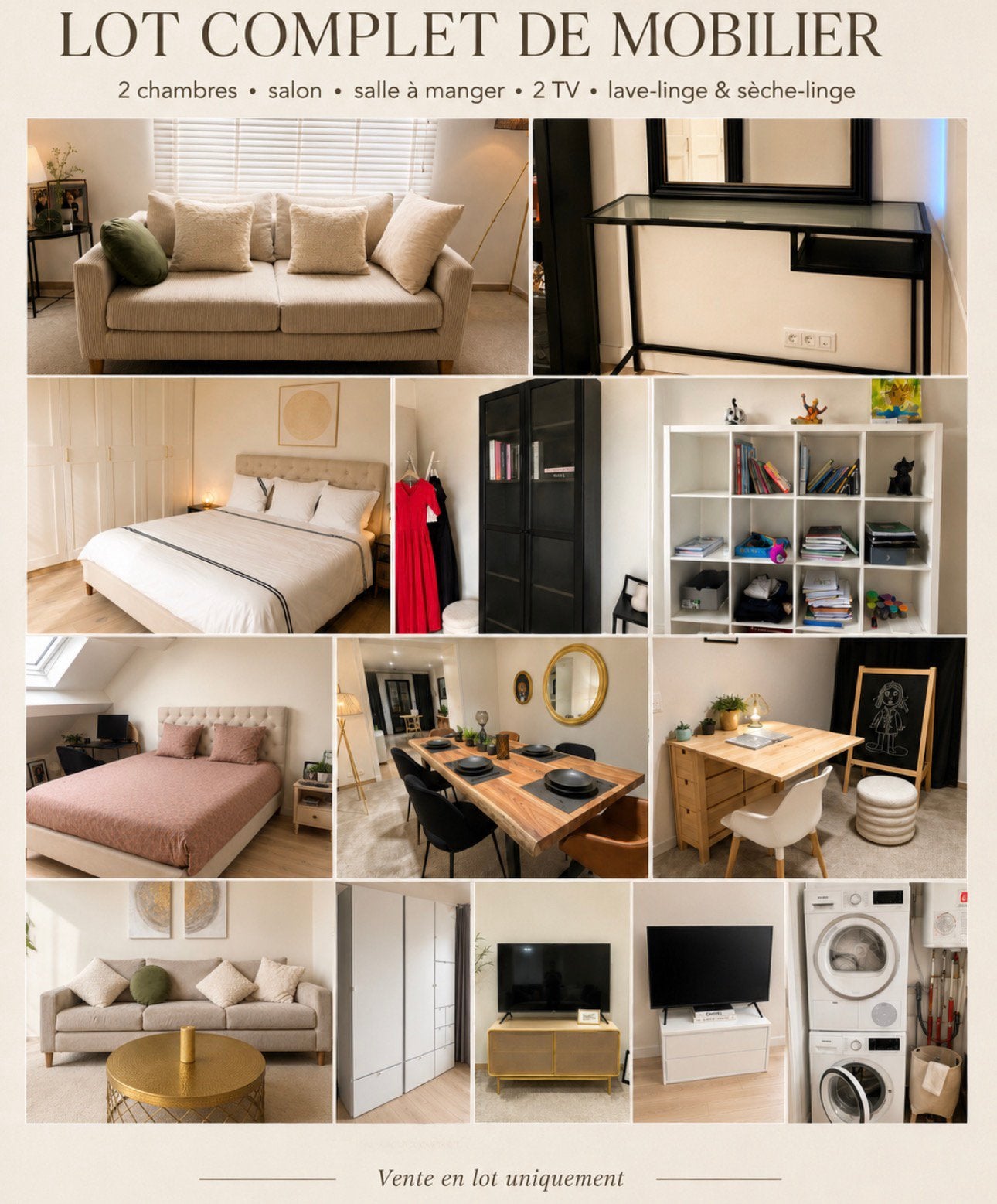 LOT COMPLET MOBILIER, Ophalen, Zo goed als nieuw