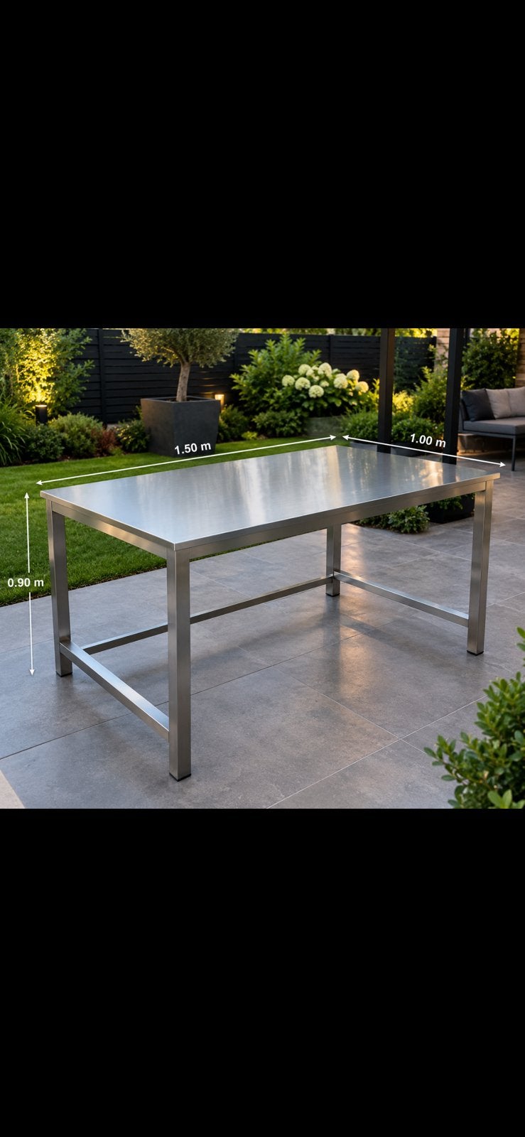 Nouvelle table en acier inoxydable, Enlèvement ou Envoi, Neuf, sans emballage, Mobilier en inox