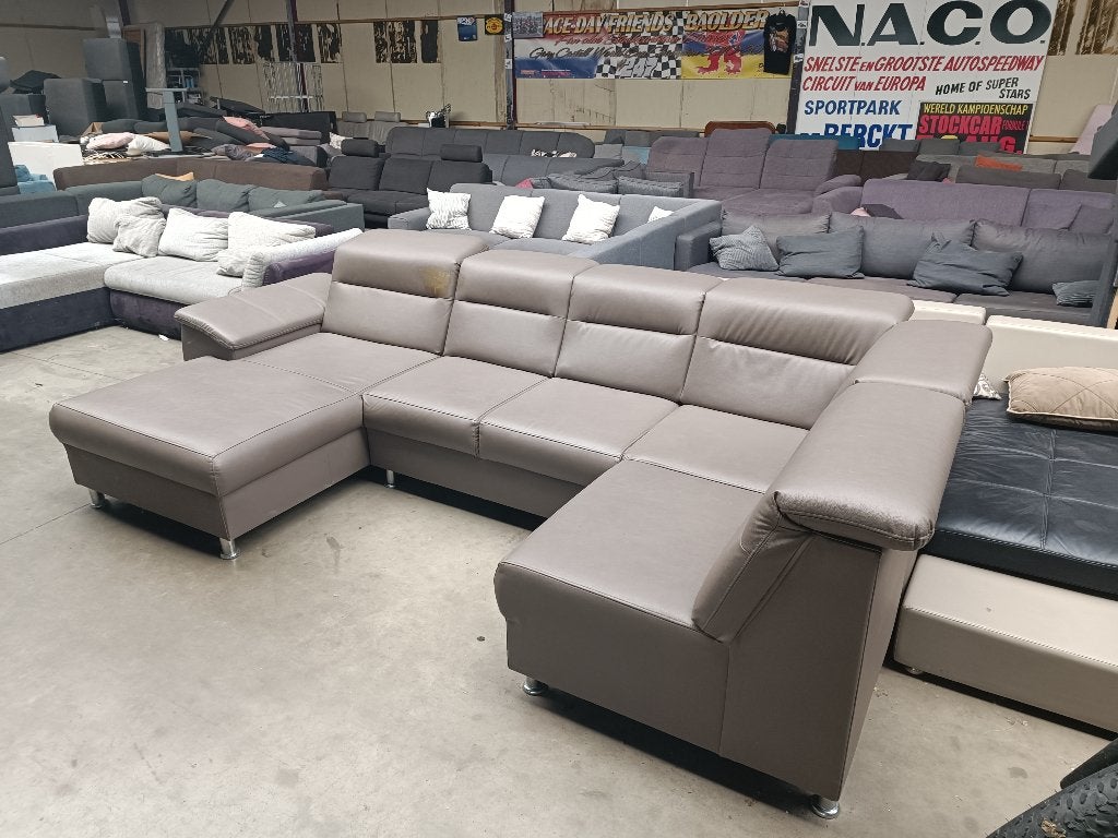 Hoekbanken U banken slaapbanken zetels sofas salons, Ophalen, Leer