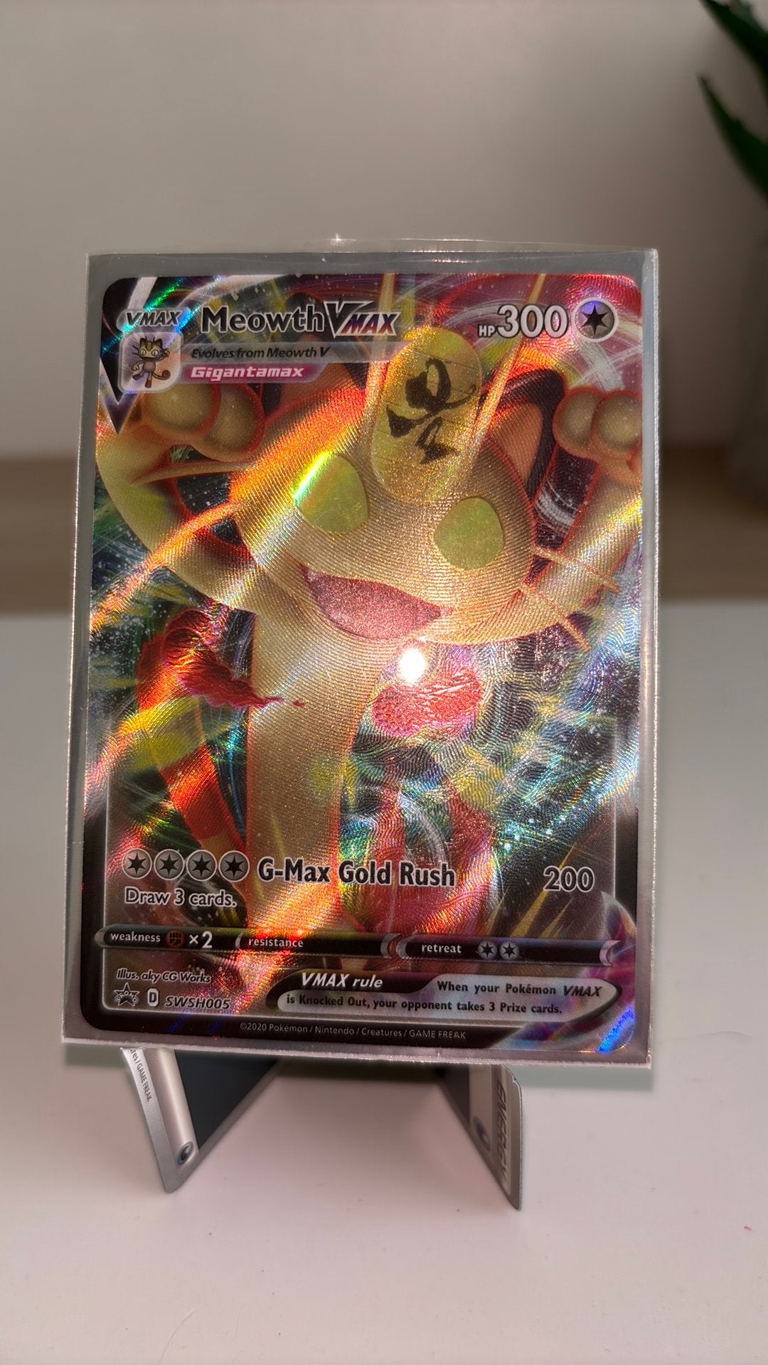 Meowth Vmax, Ophalen, Zo goed als nieuw, Losse kaart, Foil