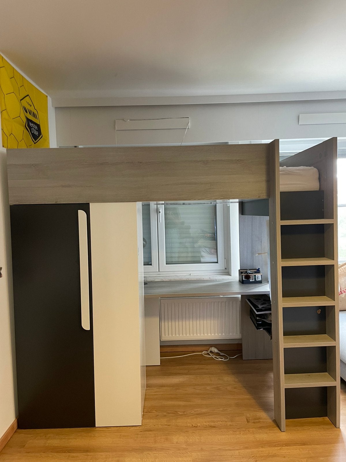 Hoogslaper met bureau, Enlèvement, Comme neuf, Lit mezzanine