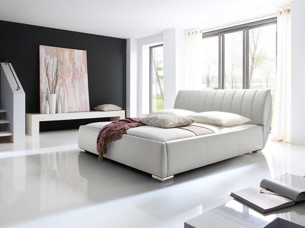 Bed white 180x200, Maison & Meubles, Neuf, Queen size, Enlèvement, 180 cm