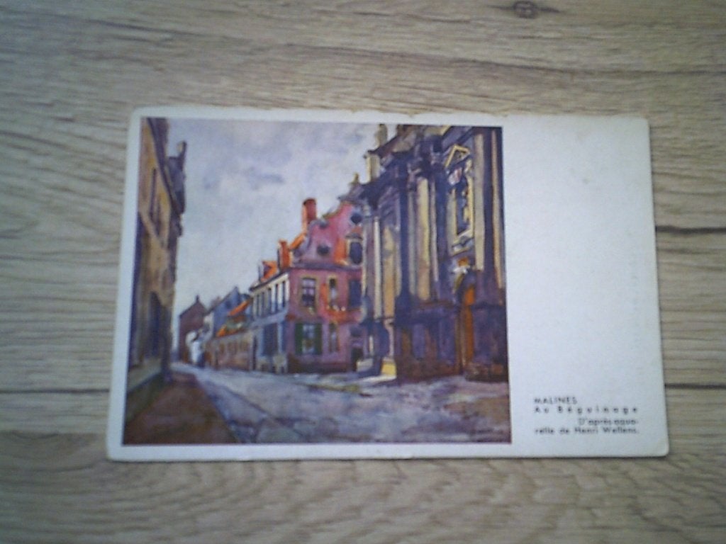 MECHELEN: Au Béguinage - D'après aquarelle de Henri Wellens, Ophalen of Verzenden, Voor 1920, Ongelopen, Antwerpen
