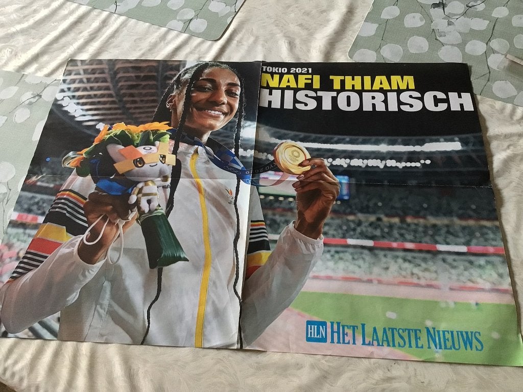 Poster Nafi Thiam Tokio 2021 en andere atleten, Ophalen of Verzenden, Zo goed als nieuw
