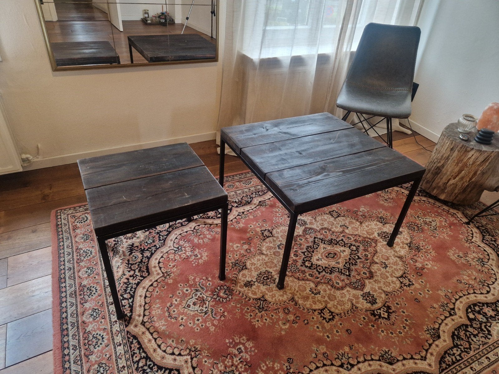 Leuke massief houten tafeltjes, Huis en Inrichting, Ophalen
