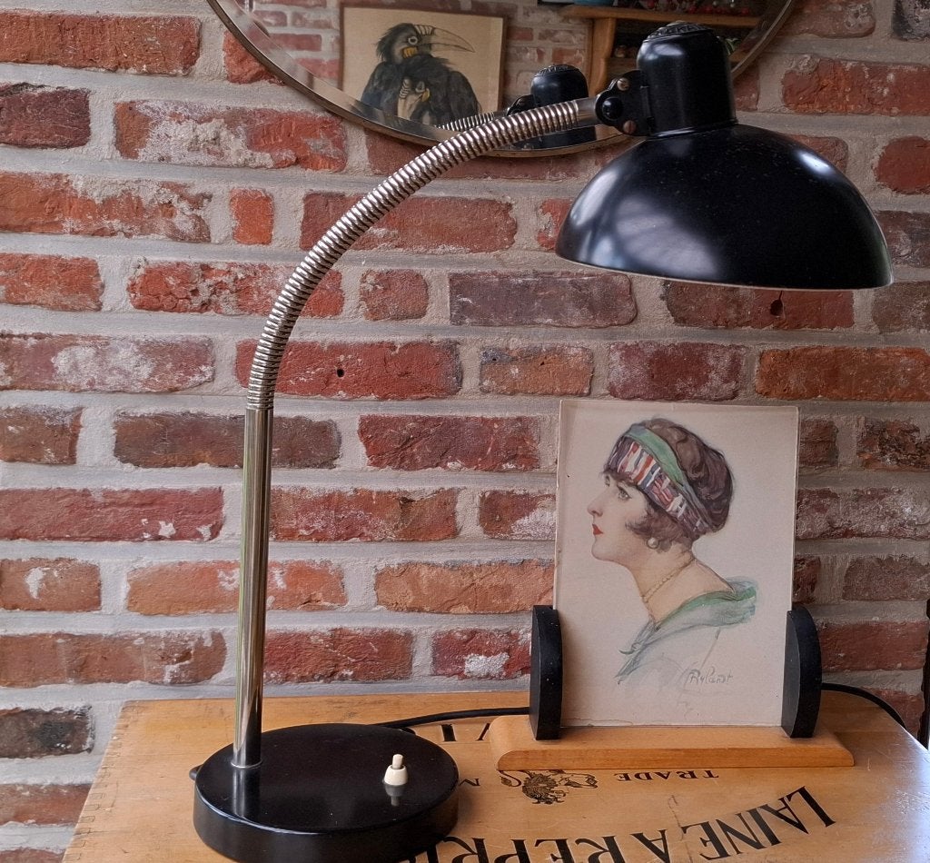 Lampe de table Kaiser Idell - Bauhaus - Art Déco, Bauhaus, Enlèvement ou Envoi, Utilisé, Métal