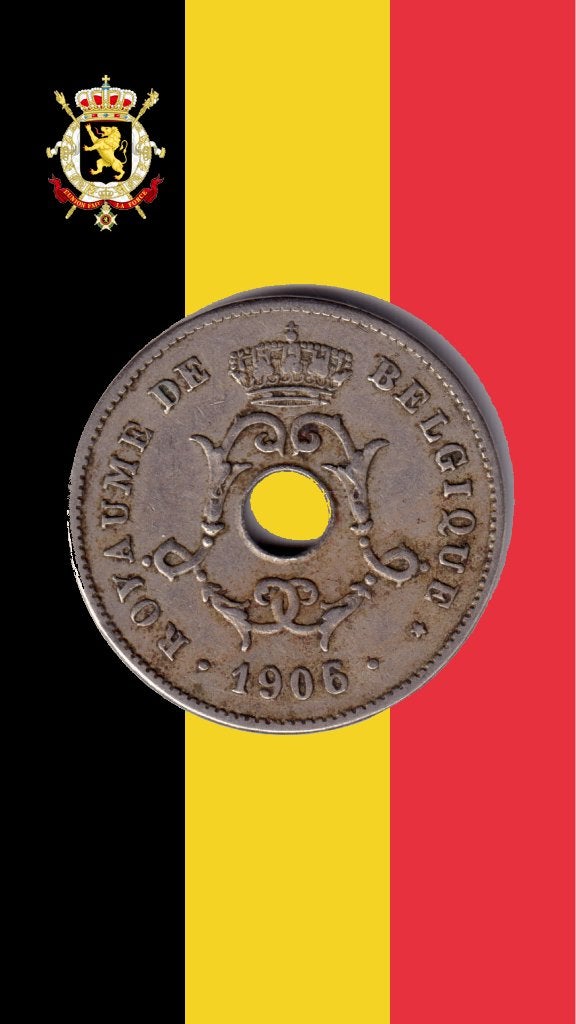 VARIANT: 10 cent 1906 FR (6 over 5) - Leopold II, Verzenden, Losse munt