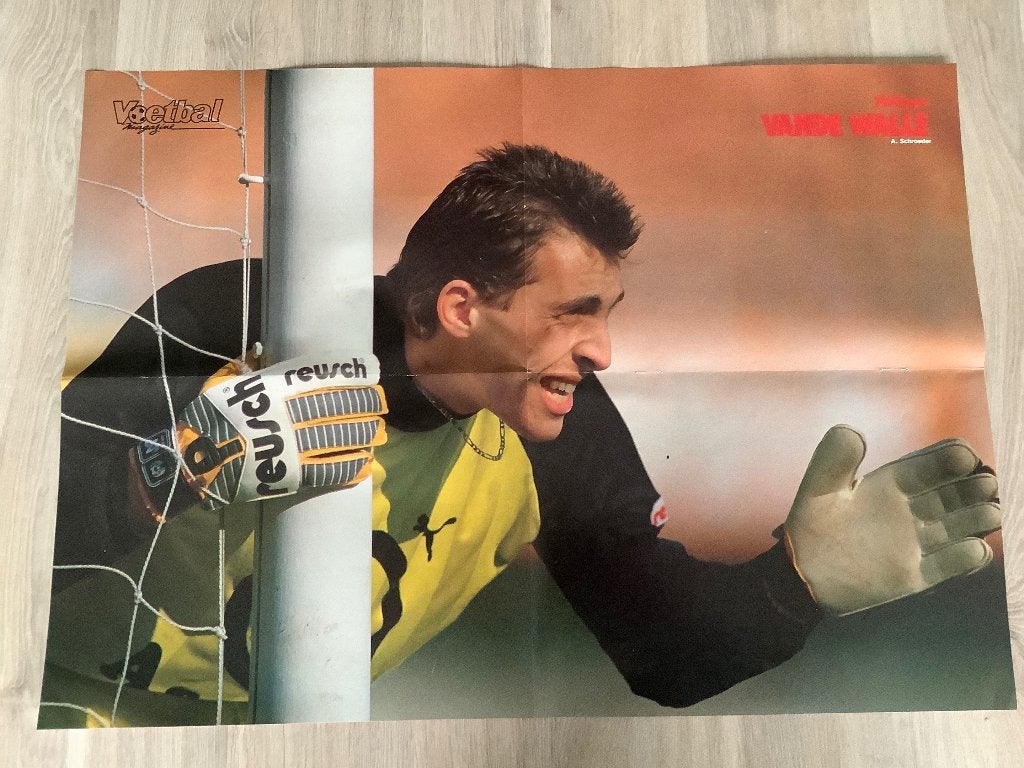 Poster Philippe Vande Walle bij Club Brugge, Ophalen of Verzenden, Zo goed als nieuw, Poster, Plaatje of Sticker