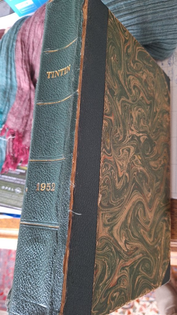 Reliure Tintin, année 1952 complète, Boeken, Stripverhalen, Gelezen, Complete serie of reeks, Ophalen