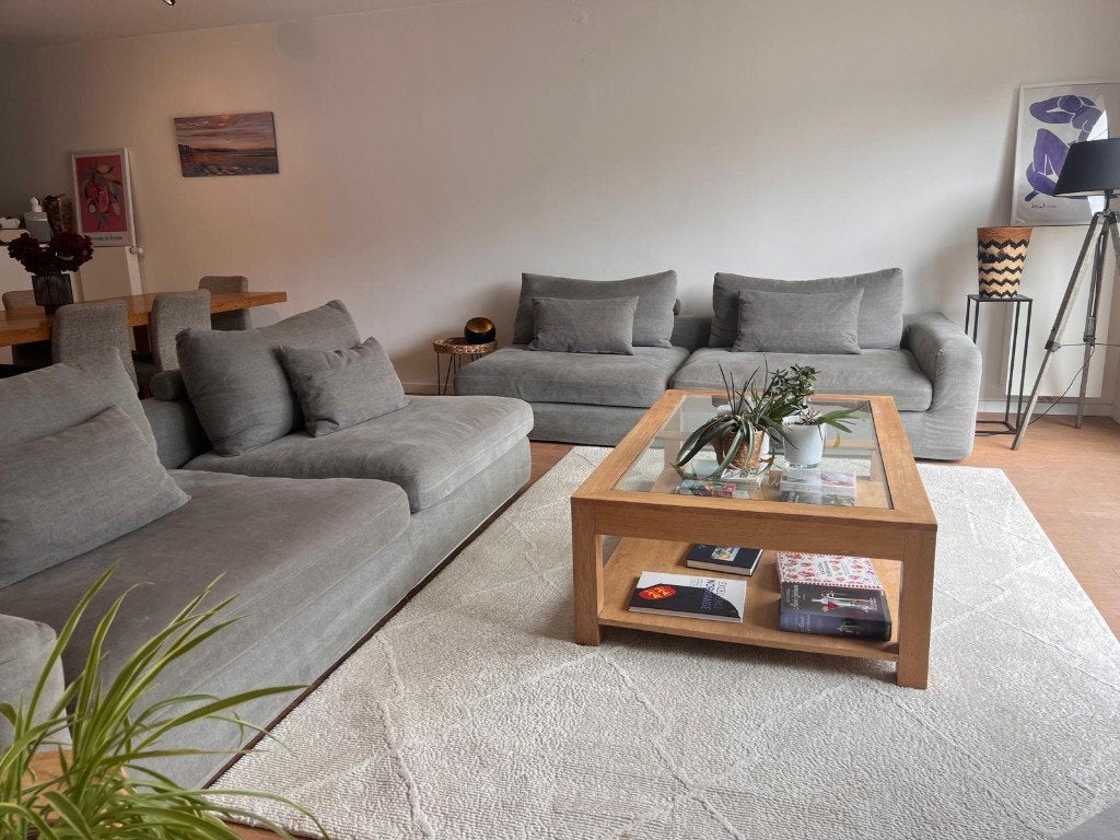 2 grote Esprit Loft-banken — verwijderbare stof, Ophalen, Tweepersoons, Zo goed als nieuw, Rechte bank