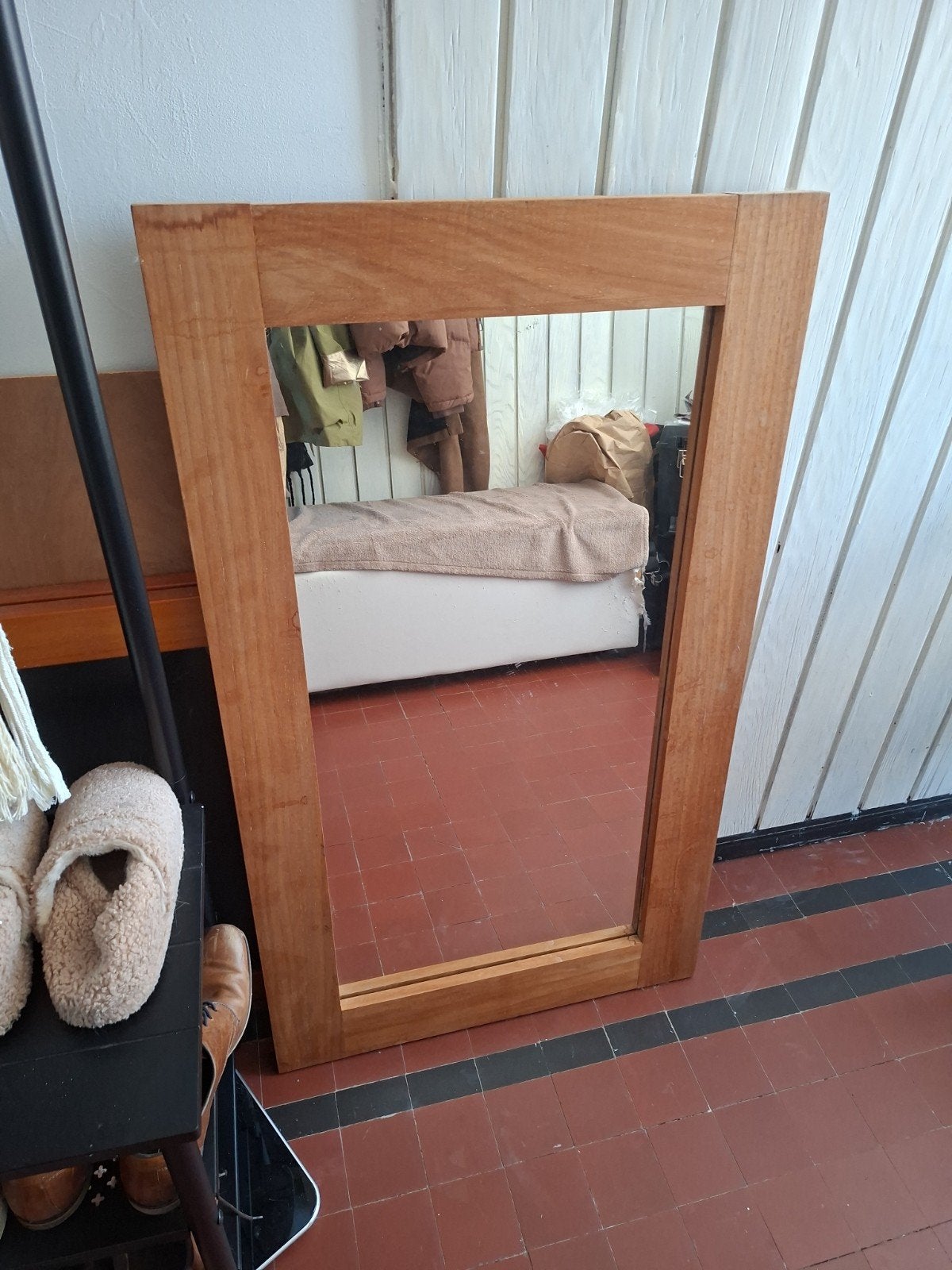 Massief houtenspiegel, Huis en Inrichting, Ophalen