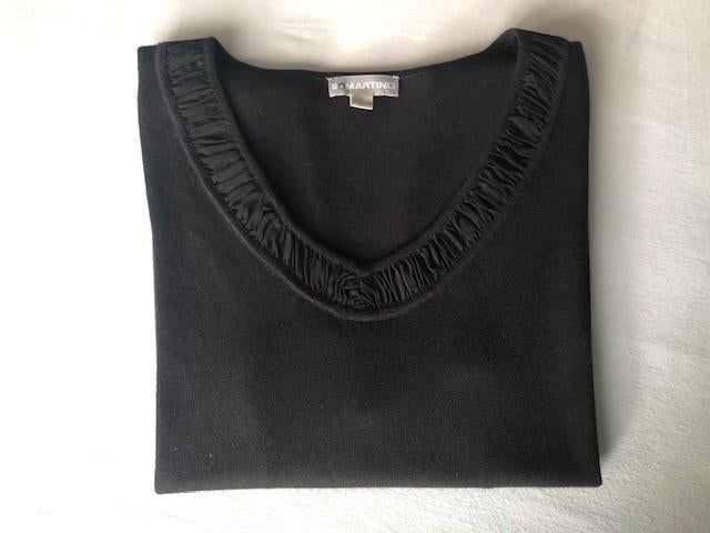 Zijden-Polyester-Katoen Truitje San Martino, Kleding | Dames, San Martino, Zwart, Maat 42/44 (L), Ophalen of Verzenden