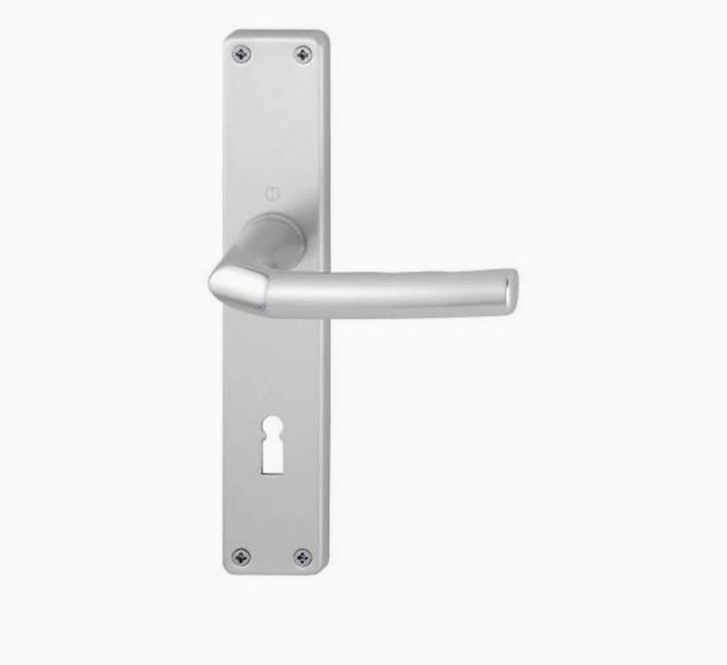 25 Set poignée de porte avec plaque de protection en alu, Bricolage & Construction, Serrurerie de bâtiment & Dispositif de fermeture