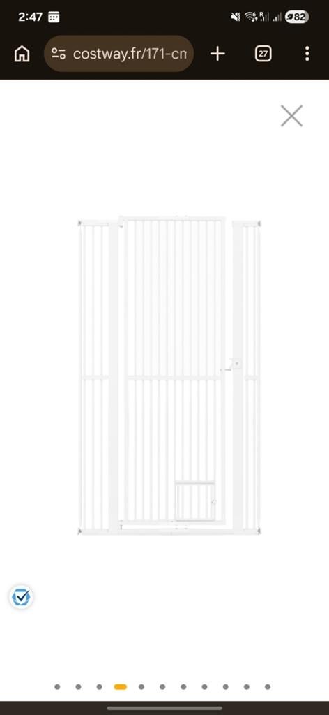 Barrière voor dieren (katten en honden), Kinderen en Baby's, Traphekjes, Nieuw, Metaal of IJzer, 100 tot 115 cm, Klemhekje