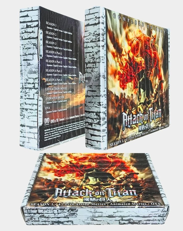 Attack on Titan Season 1 - 4 + 2 Movie + 8 OVA English DVD, Enlèvement ou Envoi, Neuf, dans son emballage, Anglais, Anglais