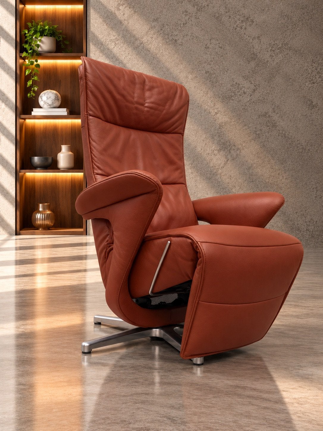 Fauteuil inclinable Multi-Move en parfait état !, Maison & Meubles, Enlèvement ou Envoi, Modern, Cuir, Une personne