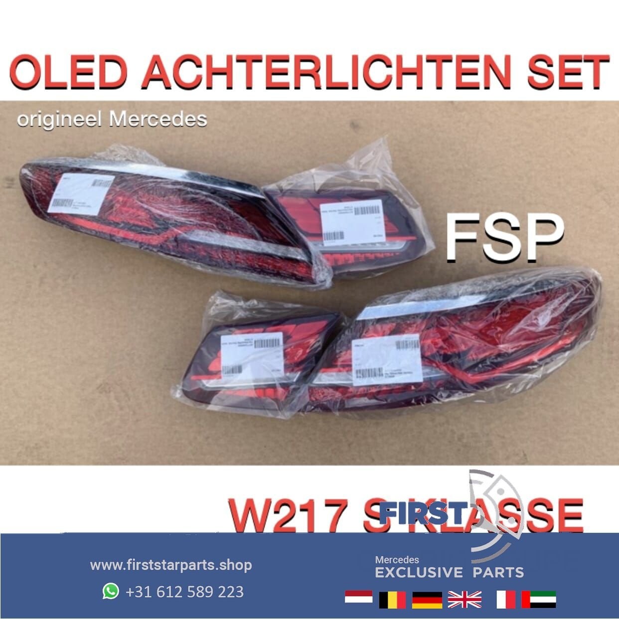 W217 C217 S63 AMG OLED ACHTERLICHTEN SET S KLASSE ORIGINEEL, Gebruikt, -, Ophalen of Verzenden, -